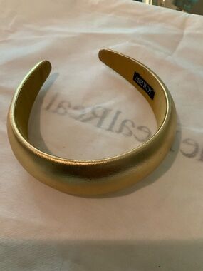 J crew gold  metallic leather headband